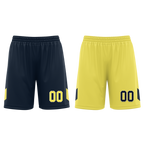 Custom Blue Yellow Classic Style Reversible Basketball Uniform Personalized Ordinary BBJR-D017059