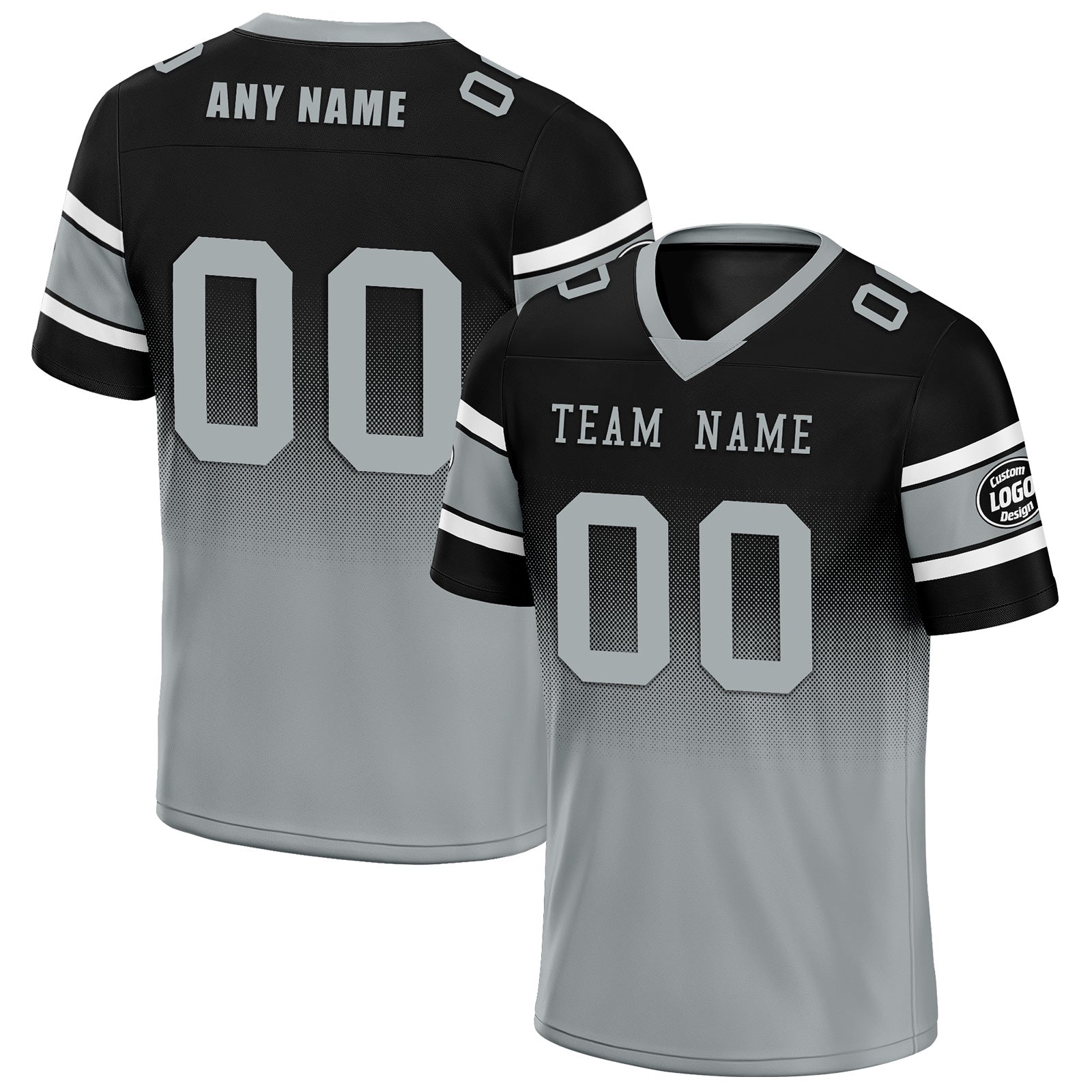 Custom Black Gray Las Vegas Personalized Authentic Football Jersey FBJ02-D020249-20