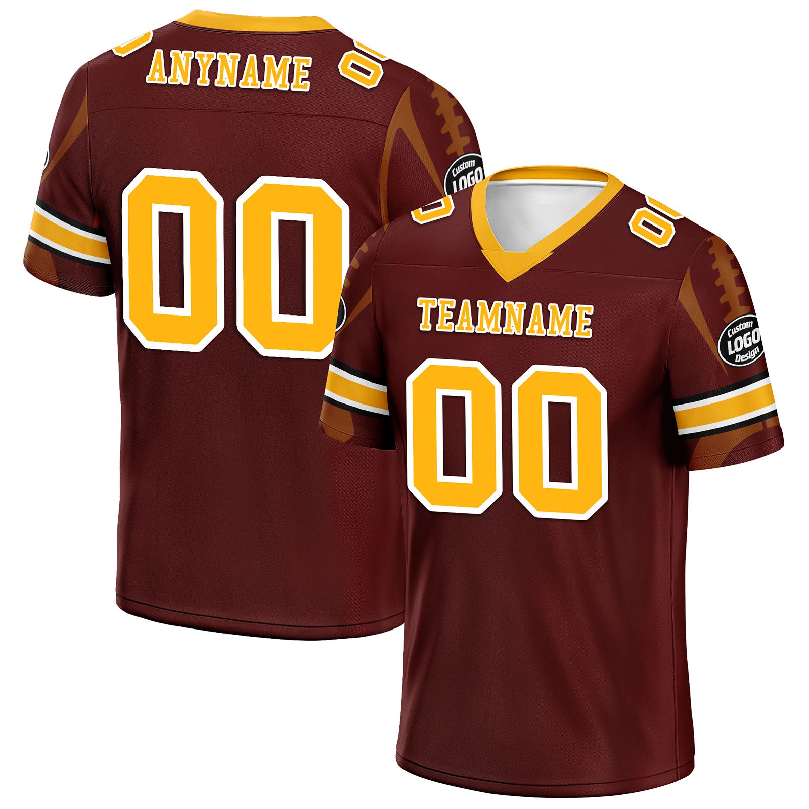 Custom Crimson Washington Personalized Authentic Football Jersey FBJ02-D025033-29