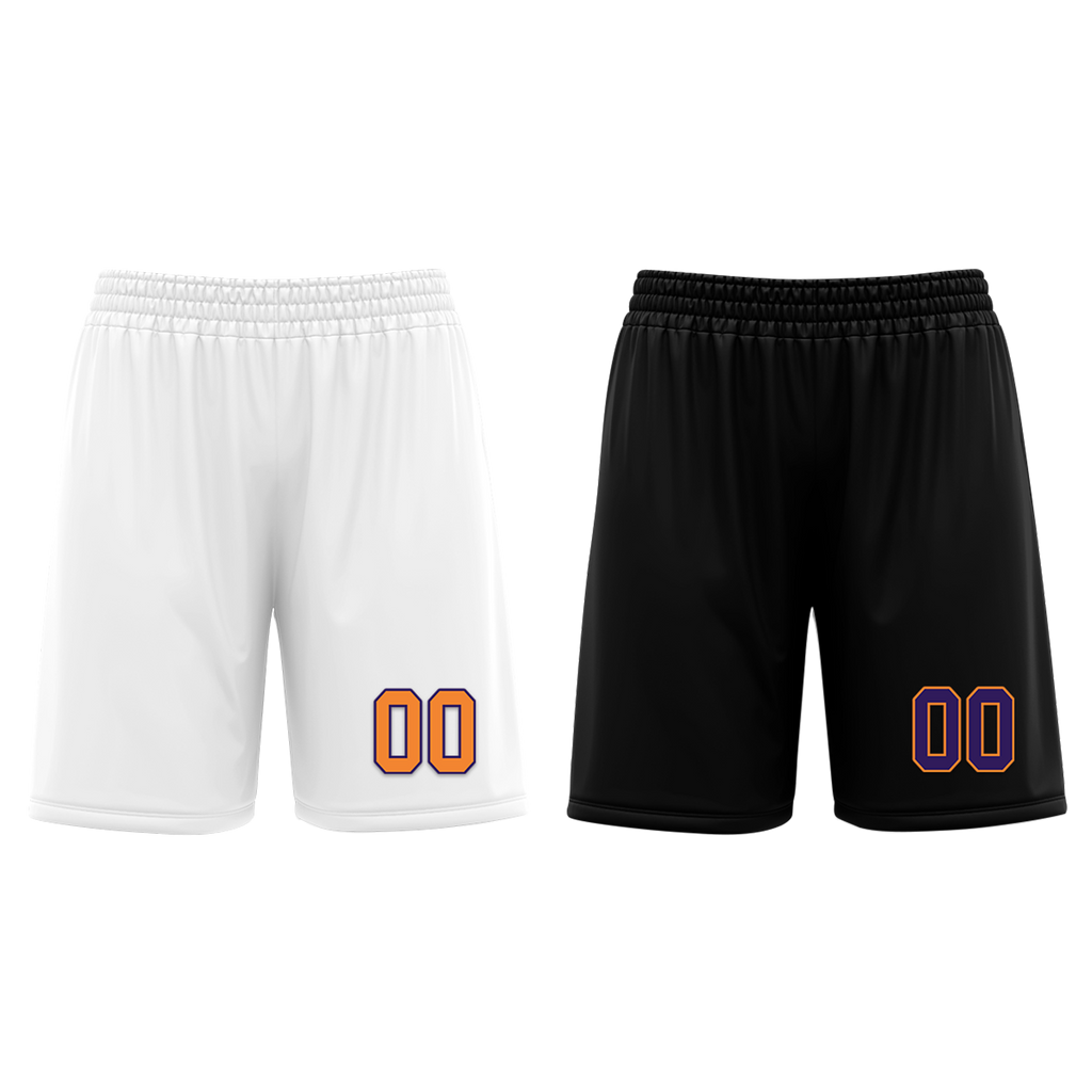 Custom White Black Classic Style Reversible Basketball Uniform Personalized COOLMAX BBJR-D017057