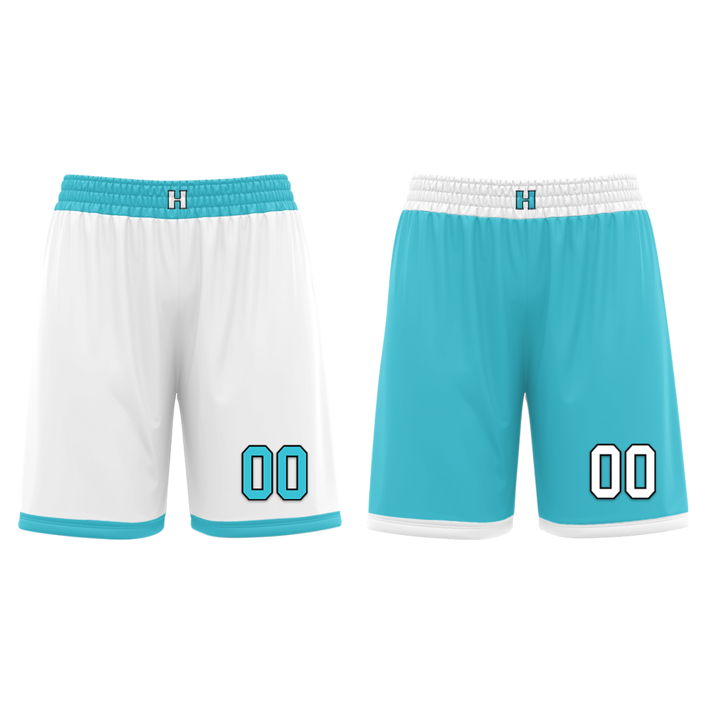 Custom White Blue Classic Style Reversible Basketball Uniform Personalized Ordinary BBJR-D017013