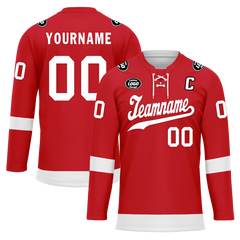 Custom Red White Personalized Hockey Jersey HCKJ01-D0a70ac