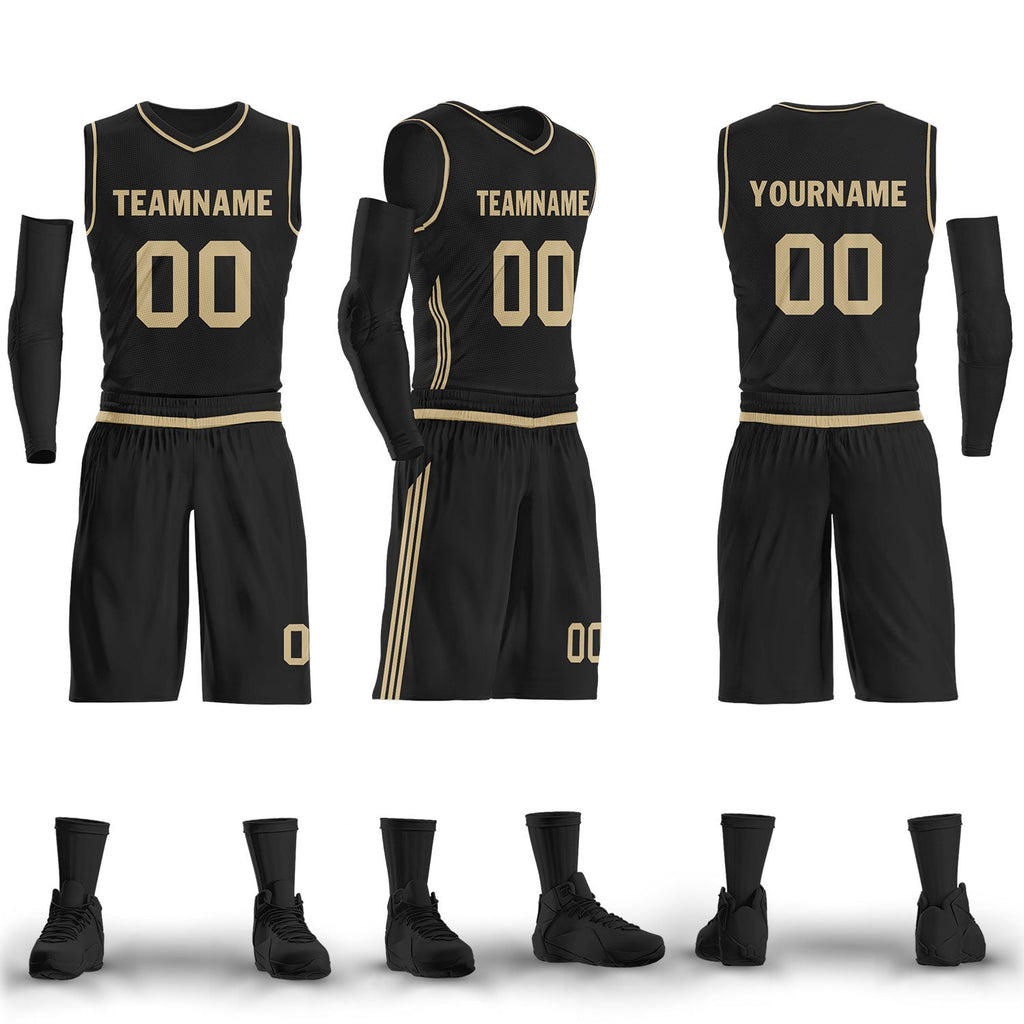 Custom Black Classic Style Sports Uniform Basketball Jersey BBJ01-D020105-17