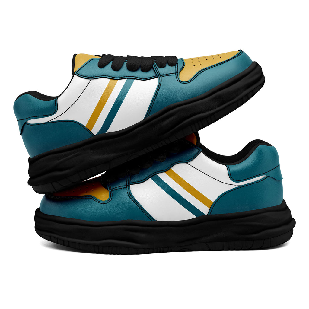 Custom Green Yellow Jacksonville Shoes Personalized Sneaker FN032-D020389-16