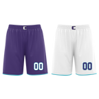 Custom Purple White Classic Style Reversible Basketball Uniform Personalized Ordinary BBJR-D017014
