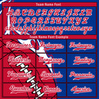 Custom Blue Red Classic Style Personalized Authentic Baseball Jersey UN002-D0b0a00-e