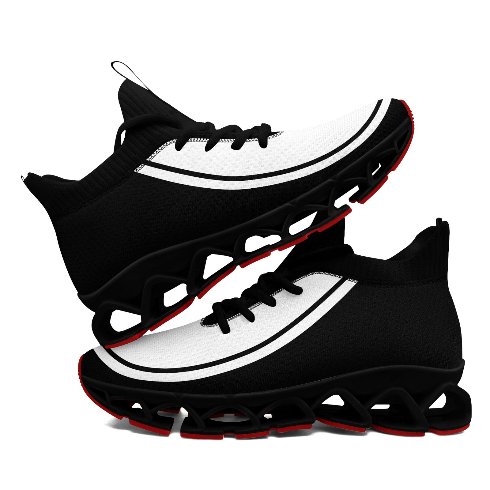 Custom Black White Maxsoul Shoes Personalized Sneaker FN030XD-D020388-8