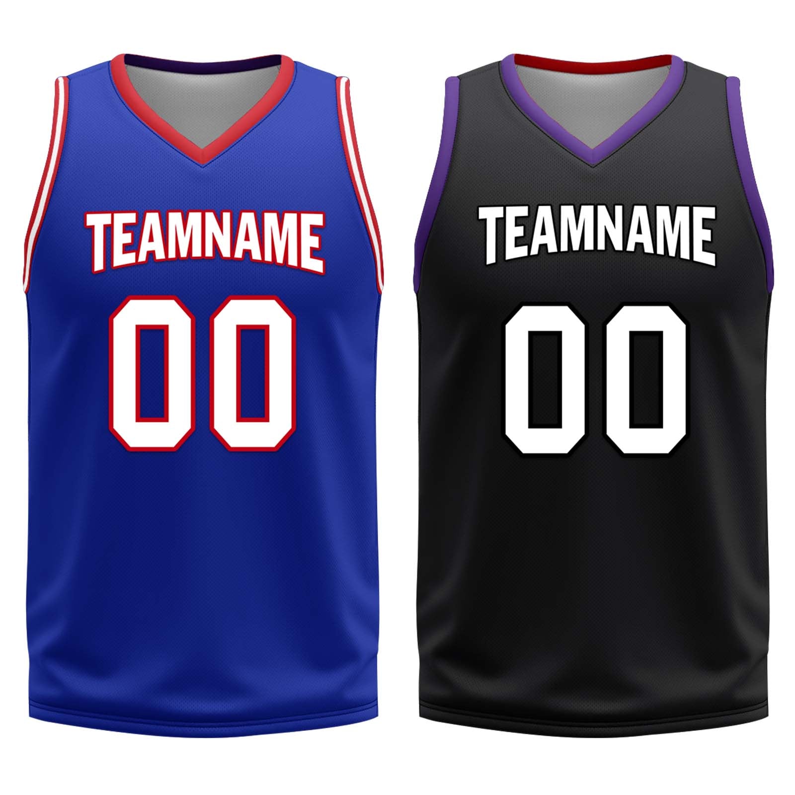 Custom Blue Red White Sacramento City Edition Personalized Reversible Basketball Set Sports Basketball Jersey BBJ01R-D0610-26
