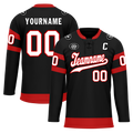 Custom Black Red Personalized Hockey Jersey HCKJ01-D0a70b0