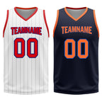 Custom White Red Black New York City Edition Personalized Reversible Basketball Set Sports Basketball Jersey BBJ01R-D0610-20