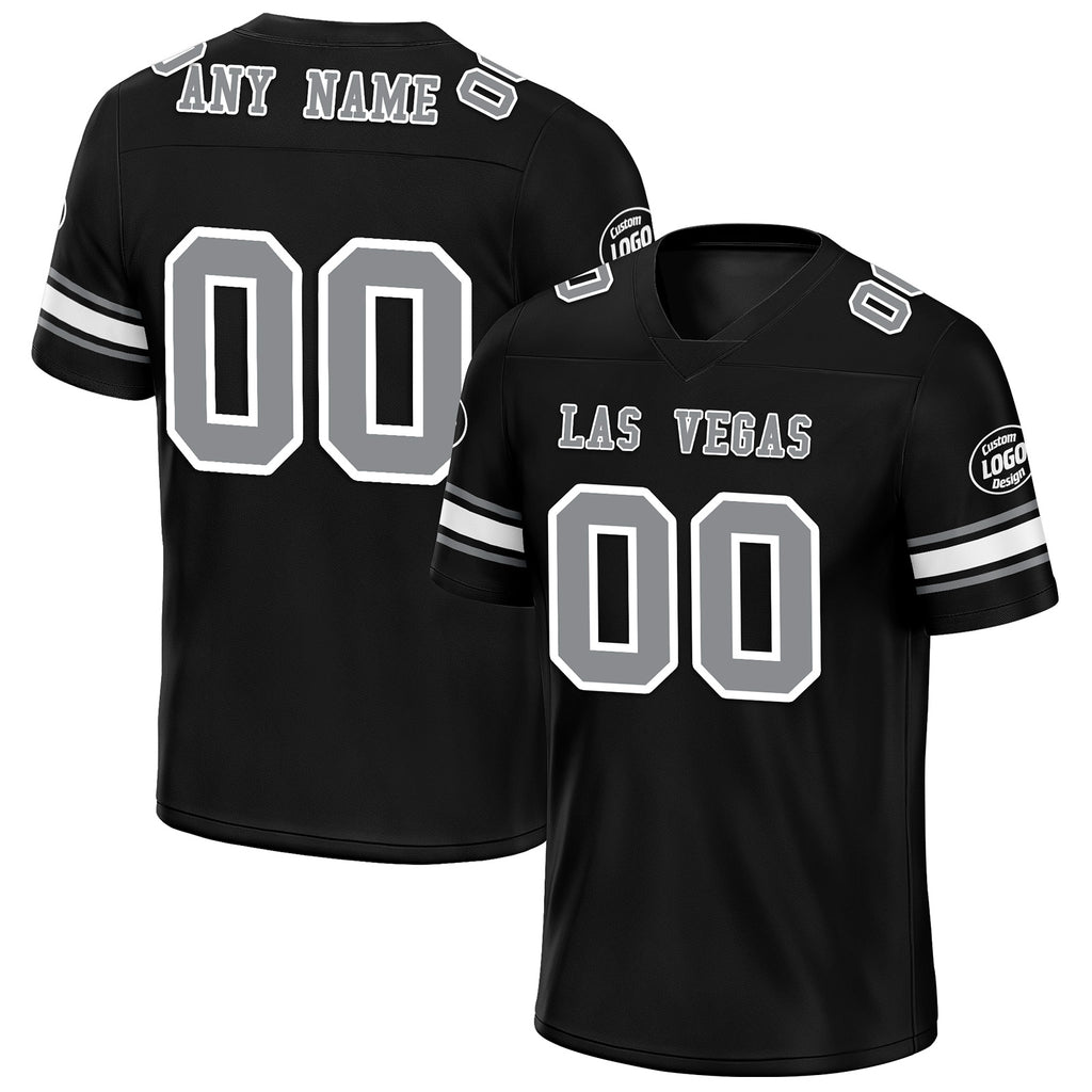 Custom Black Las Vegas Personalized Authentic Football Jersey FBJ02-D020256-23