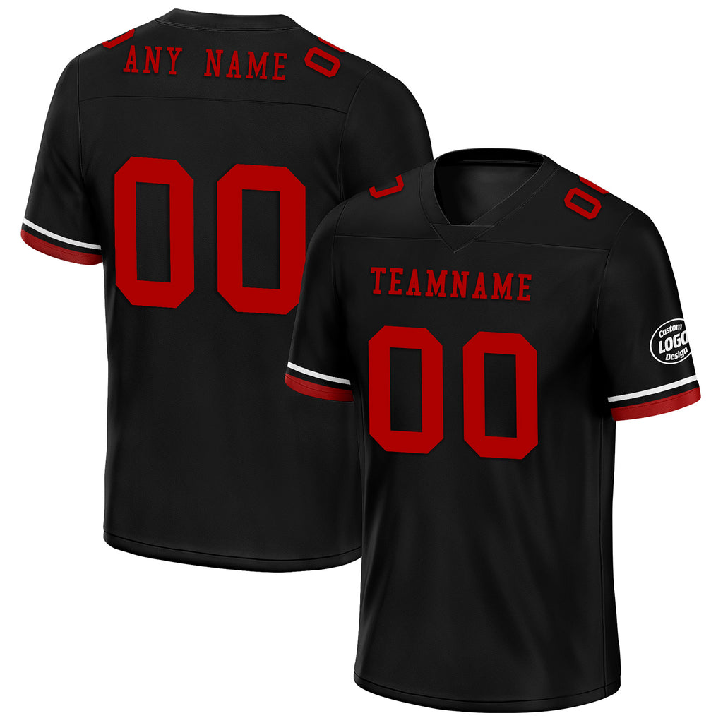 Custom Black Red Arizona Football Jersey and Firesoul Sports Shoes Combo Offer Personalized Combo ZH-D020273-1