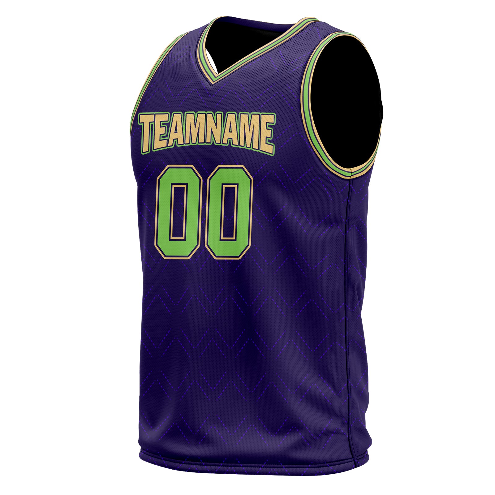 Custom Purple Green Gold City Edition Personalized Sports Uniform Authentic Basketball Jersey BBJ01-D06101-19
