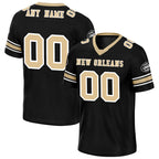 Custom Black Beige New Orleans Personalized Authentic Football Jersey FBJ02-D020256-10