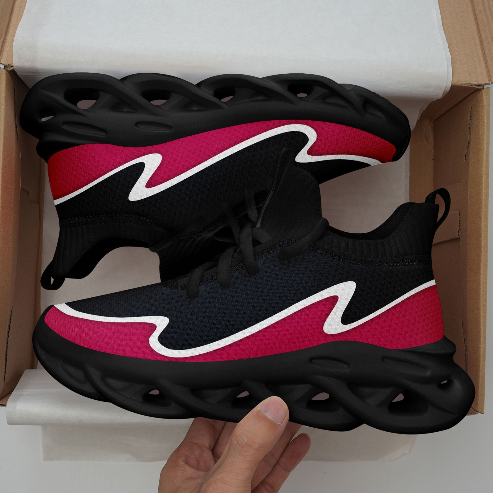 Custom Navy Pink Maxsoul Shoes Personalized Sneaker FN030A-E020011-9