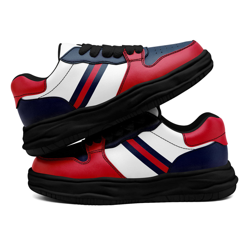 Custom Red Blue New England Shoes Personalized Sneaker FN032-D020389-26