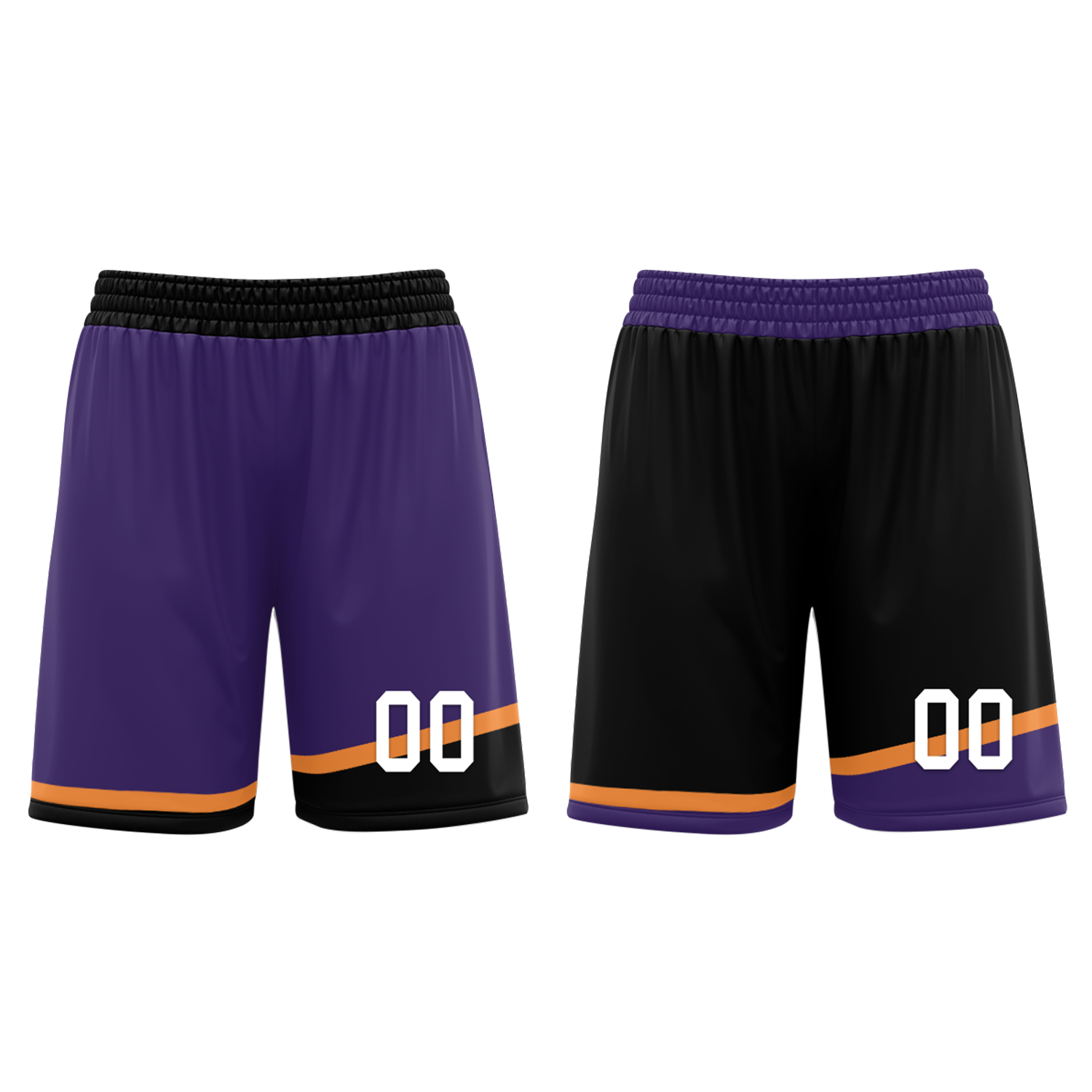 Custom Purple Black Classic Style Reversible Basketball Uniform Personalized COOLMAX BBJR-D017058