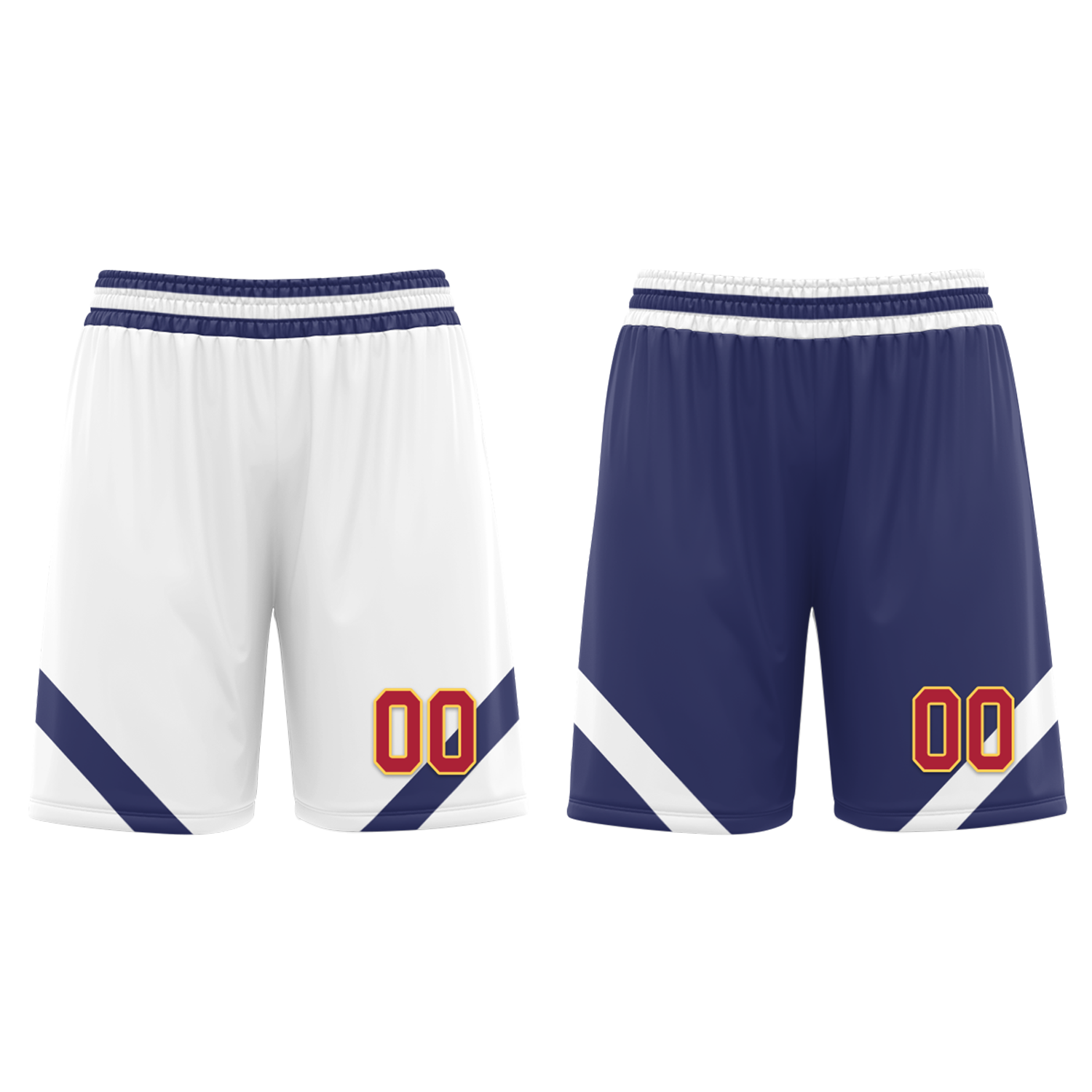 Custom White Blue Classic Style Reversible Basketball Uniform Personalized COOLMAX BBJR-D017030