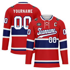 Custom Red Blue Personalized Hockey Jersey HCKJ01-D0a70a7