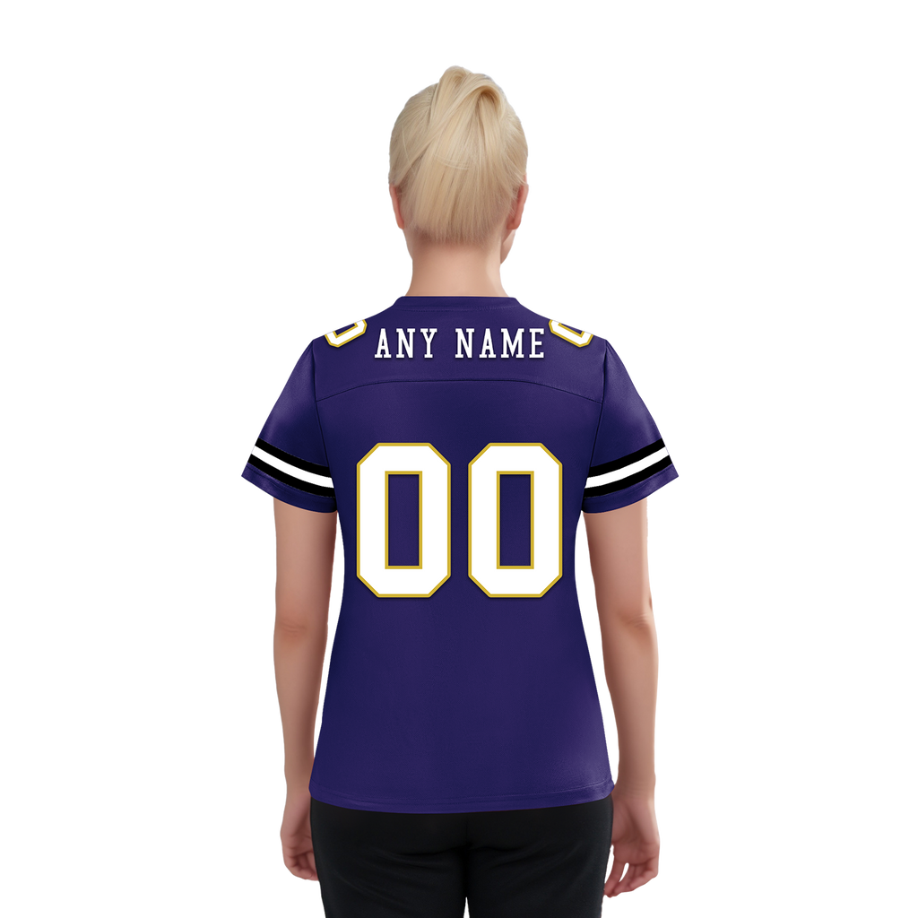 Custom Purple Classic Style Personalized Authentic Football Jersey FBJ02-bd0a70cb