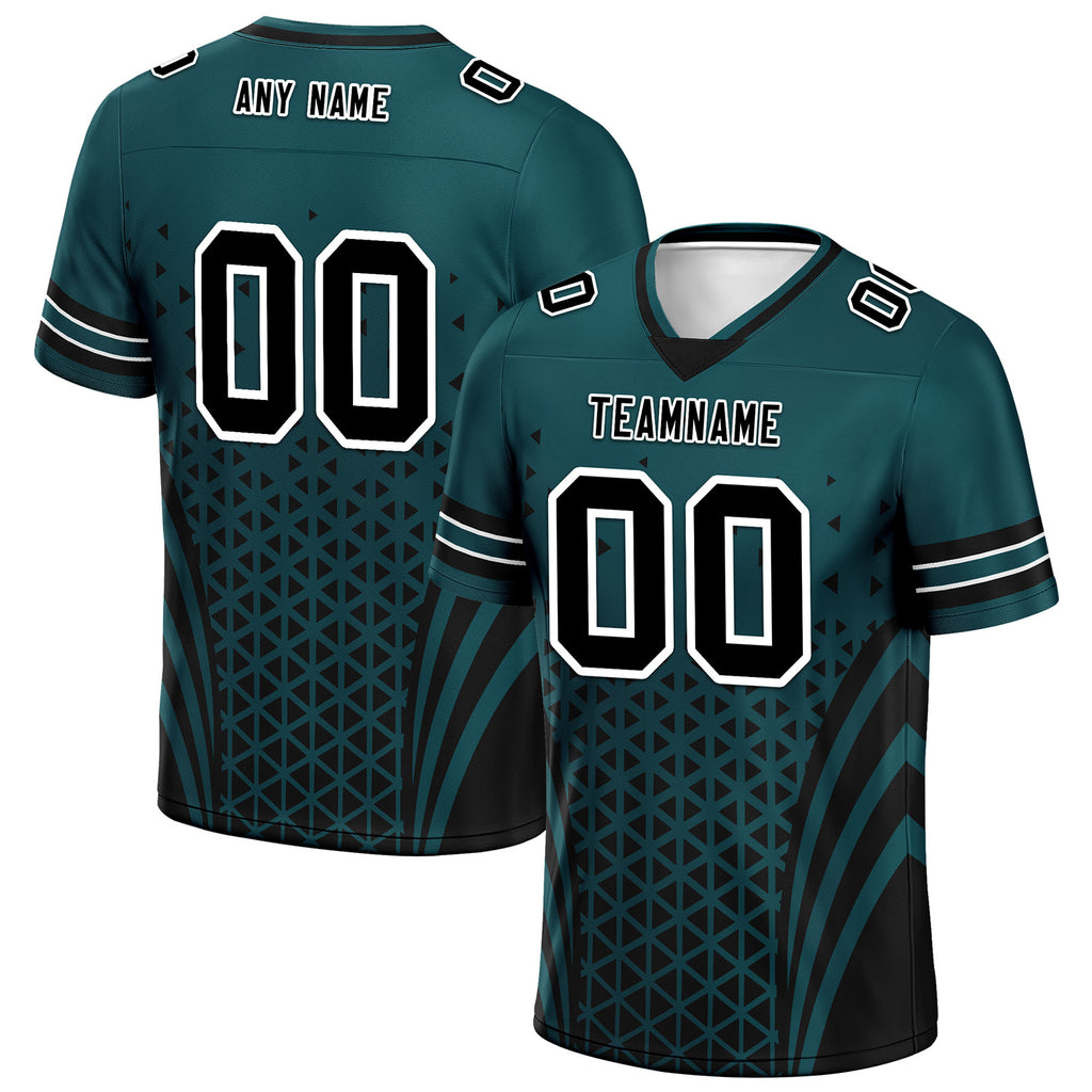 Custom Green White Pennsylvania Personalized Authentic Football Jersey FBJ02-D023033-23