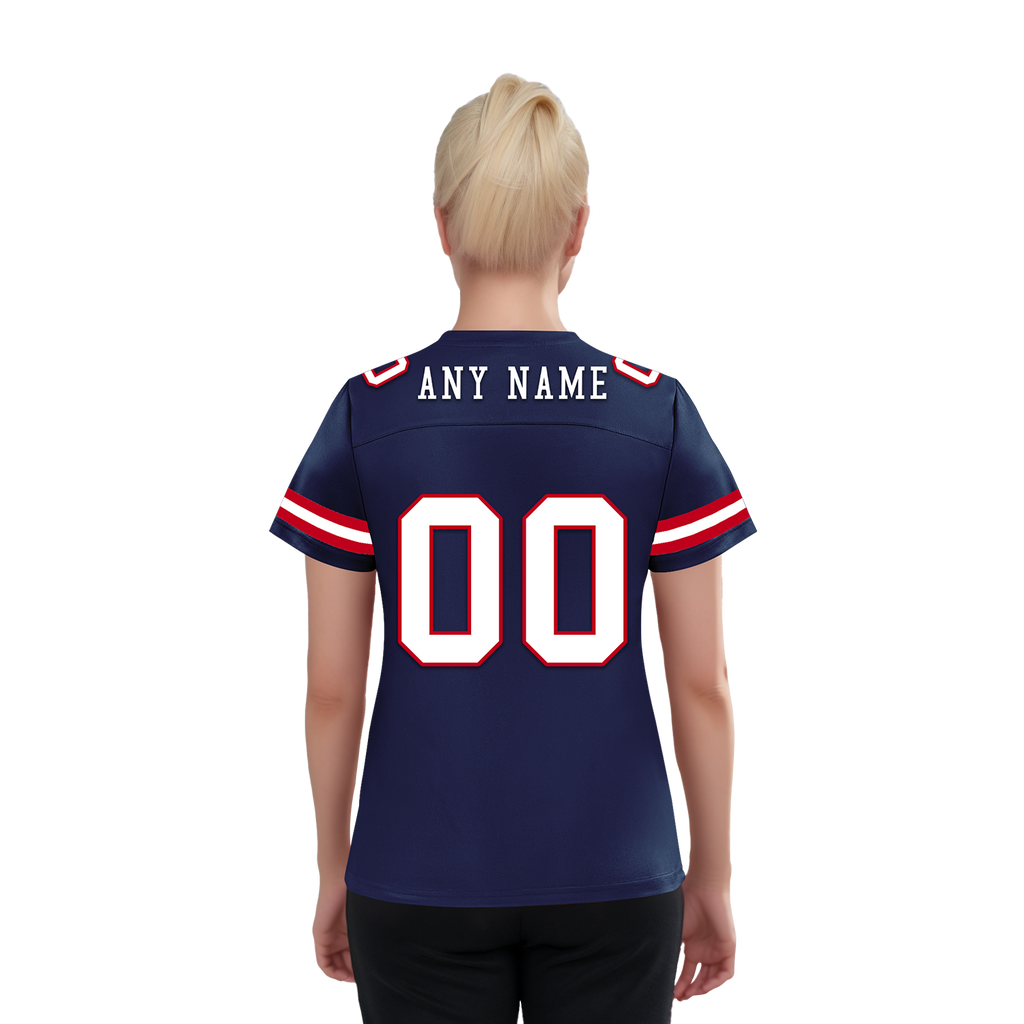 Custom Blue Classic Style Personalized Authentic Football Jersey FBJ02-bd0a70b0