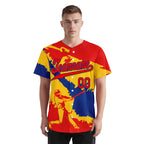 Custom Red Yellow Blue Colombian Flag Personalized Authentic Baseball Jersey BSBJ01-E06022-11