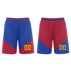 Custom Blue Red Classic Style Reversible Basketball Uniform Personalized COOLMAX BBJR-D017029