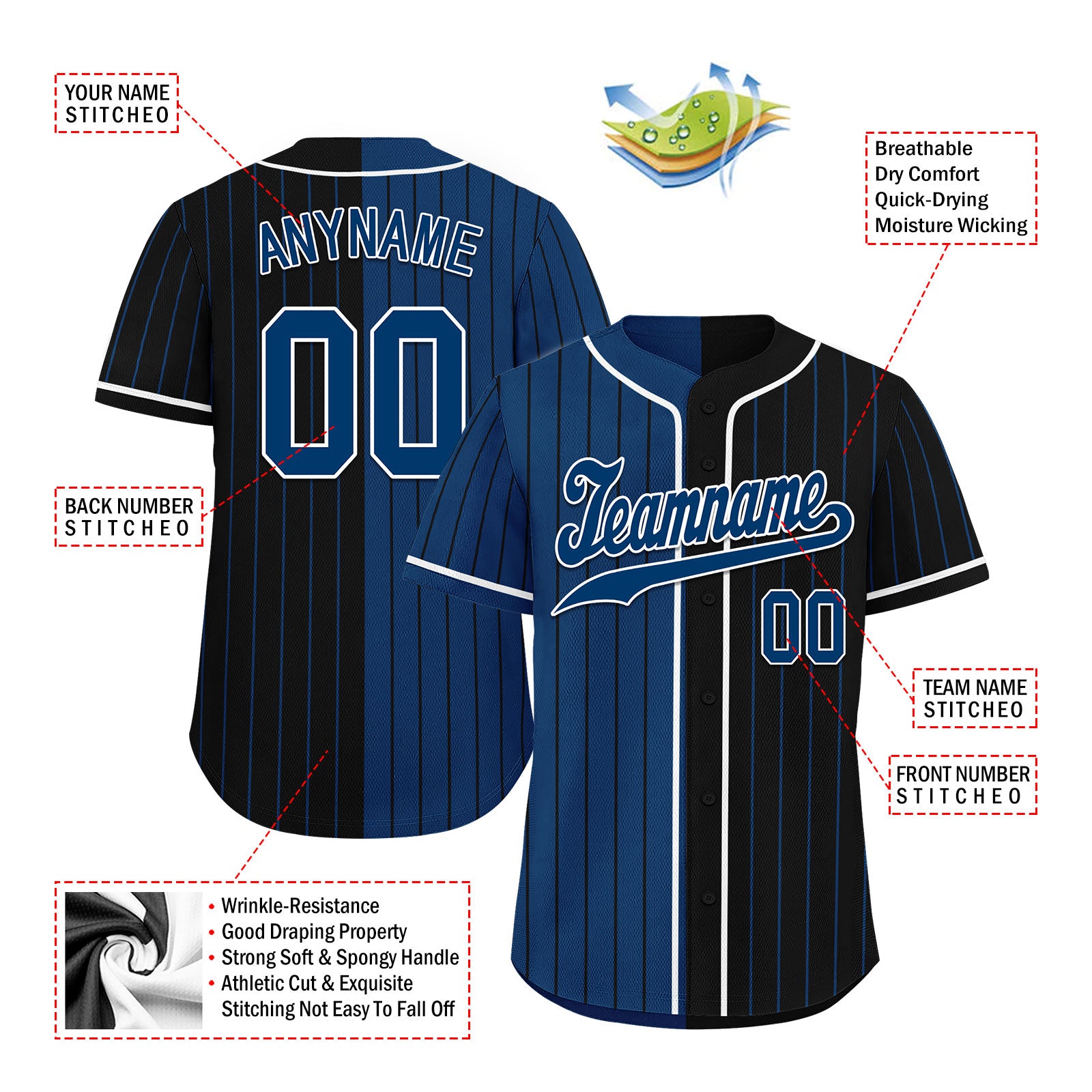 Custom Stripe Fashion Personalized Authentic Baseball Jersey BSBJ01-E06043-10