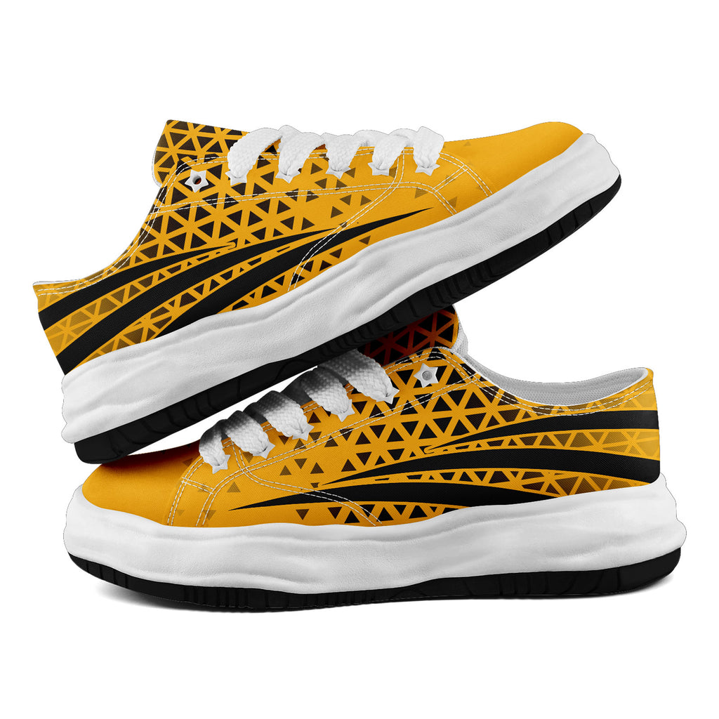 Custom Yellow Black Pennsylvania Football Jersey and Sports Shoes Combo Offer Personalized Combo ZH-D023031-30