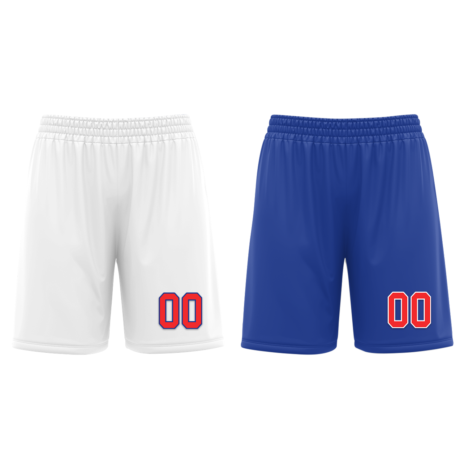Custom White Blue Classic Style Reversible Basketball Uniform Personalized COOLMAX BBJR-D017020