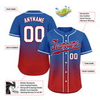 Custom Blue Red Fade Fashion Personalized Authentic Baseball Jersey BSBJ01-D0a70bd