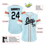 Custom Light Blue Classic Style White Authentic Baseball Jersey BSBJ01-D020287-1
