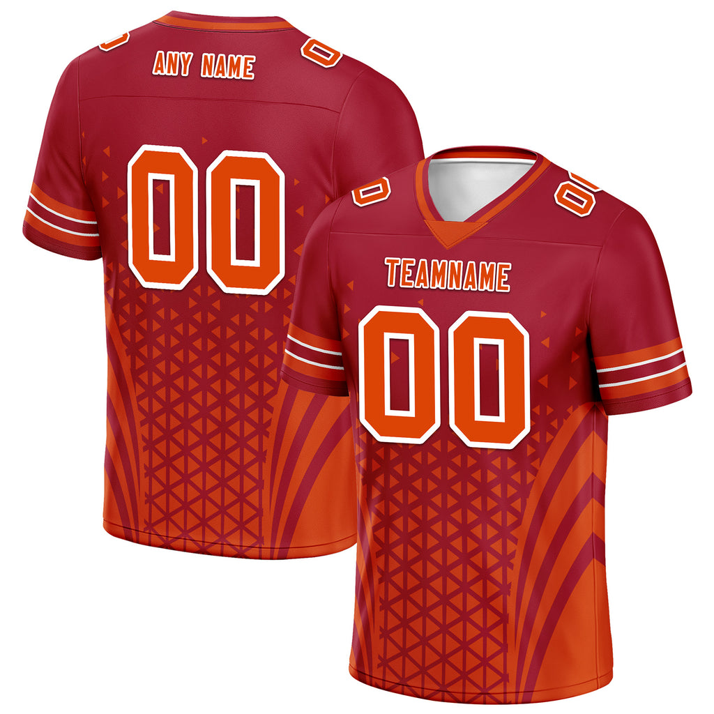 Custom Red White Florida Personalized Authentic Football Jersey FBJ02-D023033-29