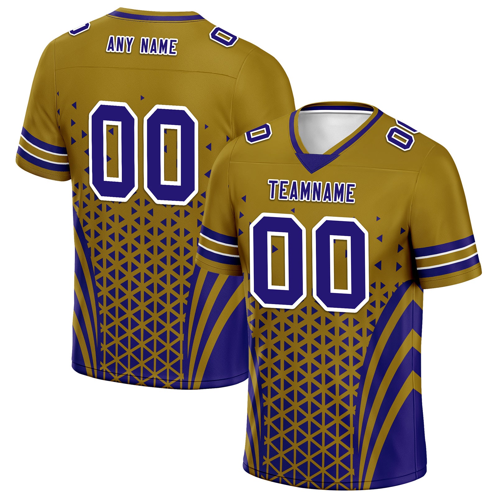 Custom Blue Yellow Maryland Football Jersey and Sports Shoes Combo Offer Personalized Combo ZH-D023031-2