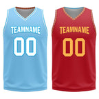 Custom Blue Red Cleveland City Edition Personalized Reversible Basketball Set Sports Basketball Jersey BBJ01R-D0610-6