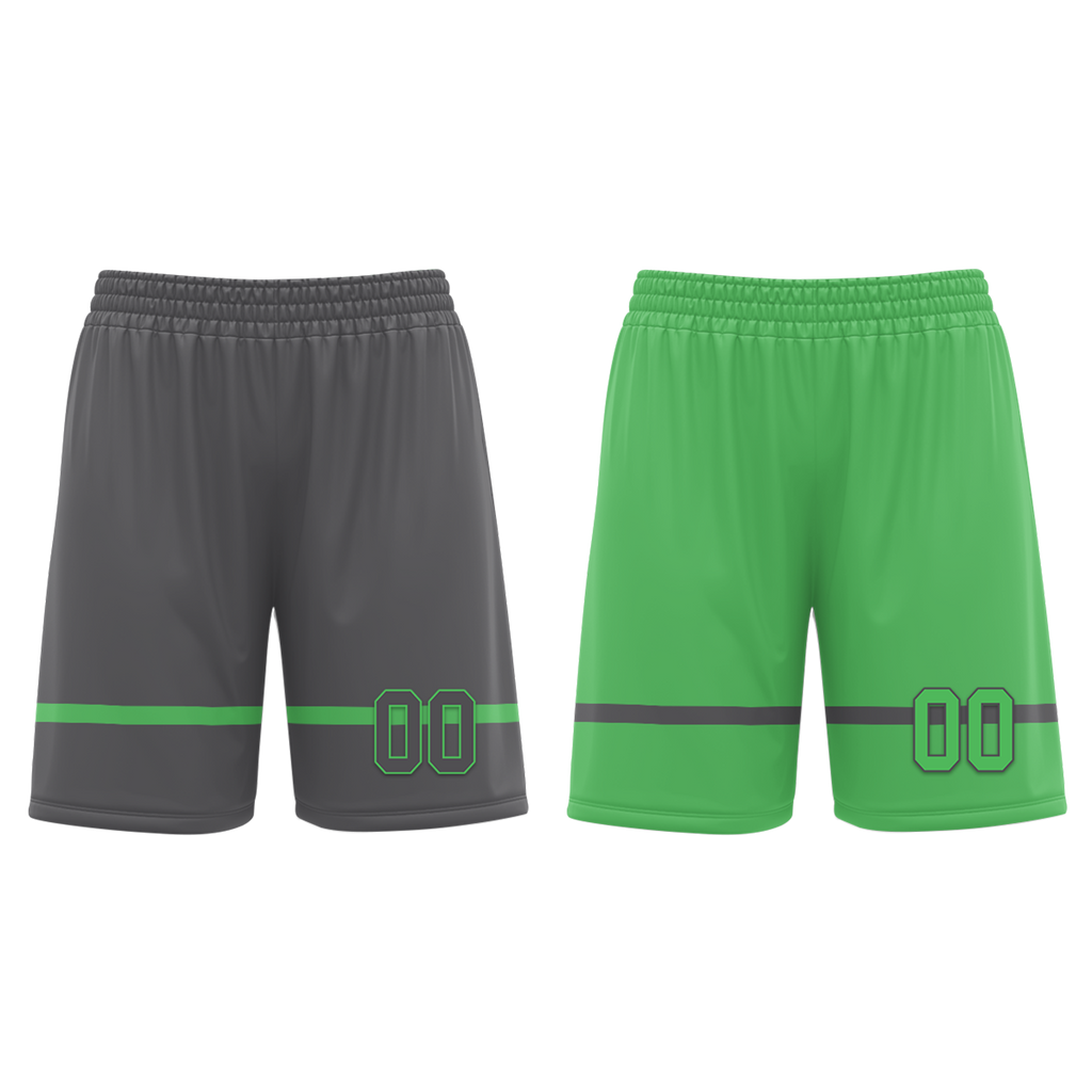 Custom Gray Green Classic Style Reversible Basketball Uniform Personalized Ordinary BBJR-D017046