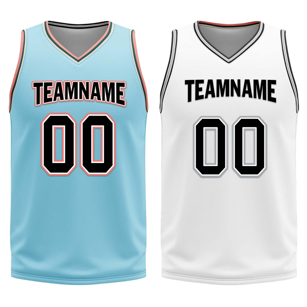 Custom Glacier Blue Brown Red San Antonio City Edition Personalized Reversible Basketball Set Sports Basketball Jersey BBJ01R-D0610-27