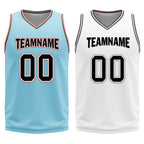 Custom Glacier Blue Brown Red San Antonio City Edition Personalized Reversible Basketball Set Sports Basketball Jersey BBJ01R-D0610-27