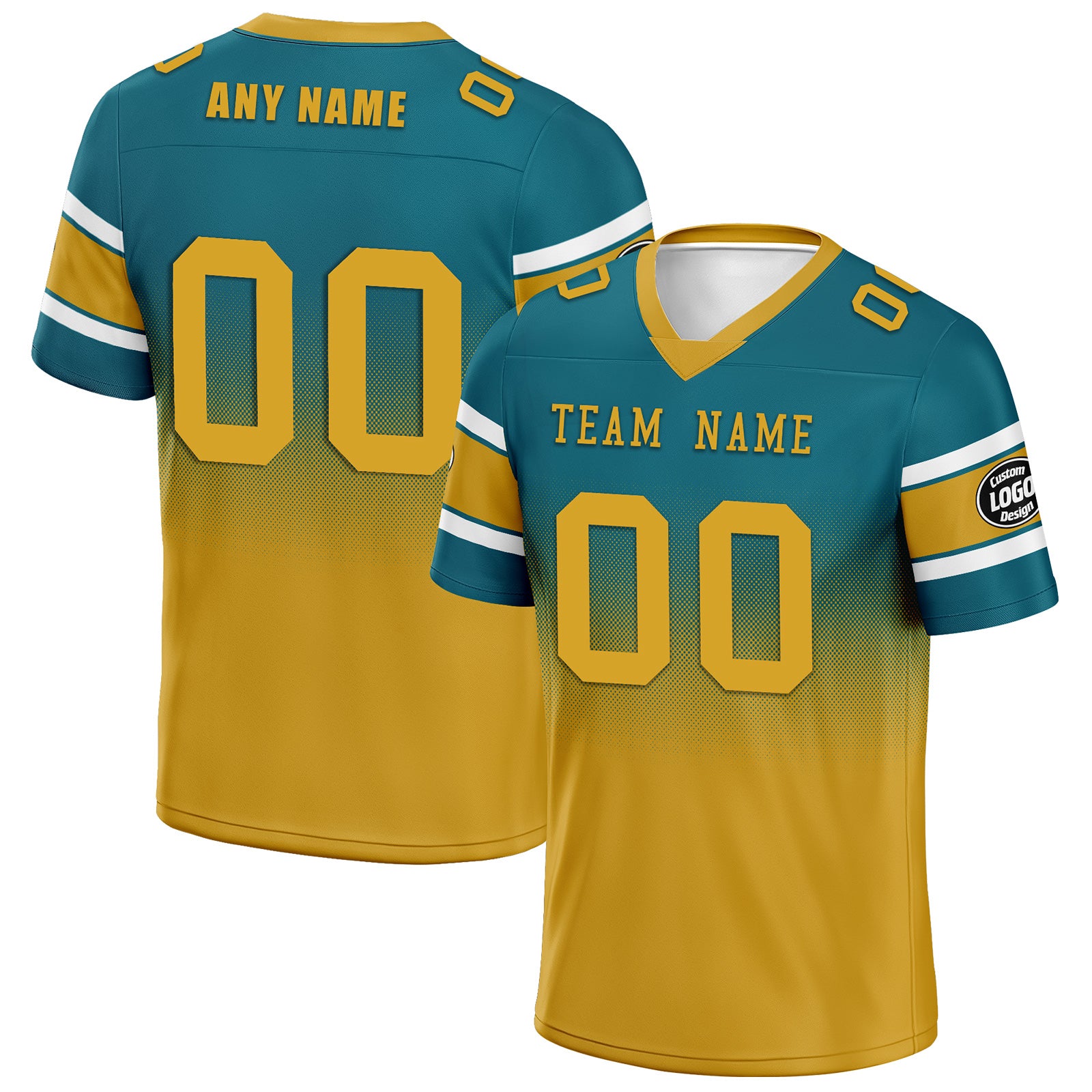Custom Green Yellow Jacksonville Personalized Authentic Football Jersey FBJ02-D020249-16