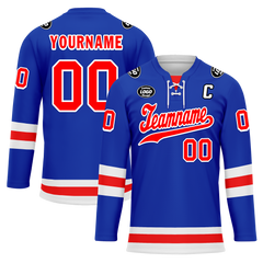 Custom Blue Red Personalized Hockey Jersey HCKJ01-D0a7007