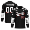 Custom Black White Personalized Hockey Jersey HCKJ01-D0a700d