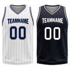Custom White Dark Blue Black Orlando City Edition Personalized Reversible Basketball Set Sports Basketball Jersey BBJ01R-D0610-22