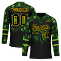 Custom Four-leaf clover Personalized Hockey Jersey HCKJ01-E0615-8