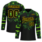 Custom Four-leaf clover Personalized Hockey Jersey HCKJ01-E0615-8