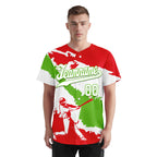 Custom Fire Red White Green Peruvian Flag Personalized Authentic Baseball Jersey BSBJ01-E06022-8