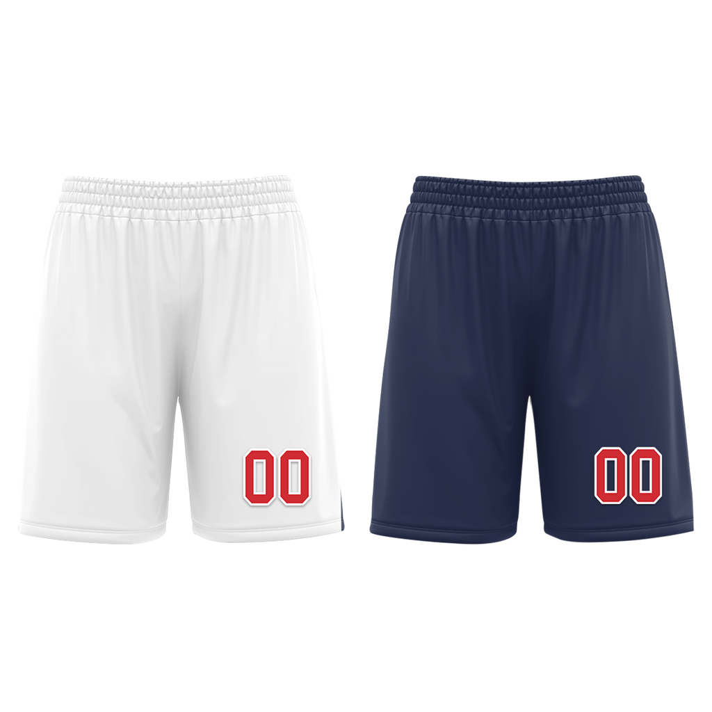 Custom White Blue Classic Style Reversible Basketball Uniform Personalized COOLMAX BBJR-D017023