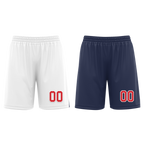 Custom White Blue Classic Style Reversible Basketball Uniform Personalized COOLMAX BBJR-D017023