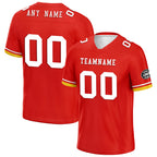 Custom Red Yellow Kansas City Football Jersey and Firesoul Sports Shoes Combo Offer Personalized Combo ZH-D020273-18