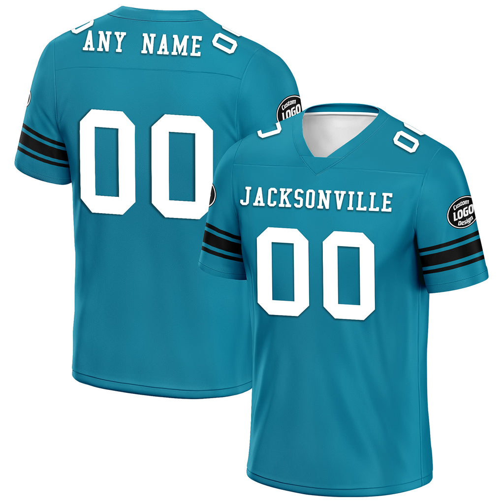 Custom Green Jacksonville Personalized Authentic Football Jersey FBJ02-D020256-25